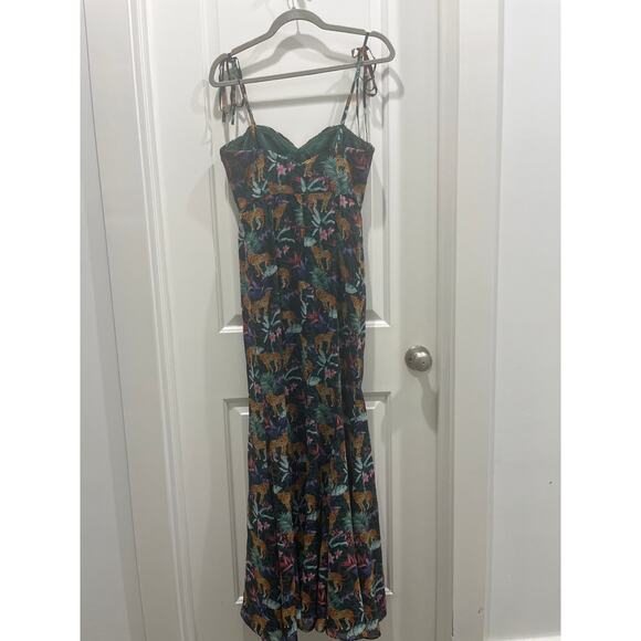 NWT Fame And Partners X FREE PEOPLE Elham Jungle Print Maxi Dress Sz 6 - Picture 9 of 9